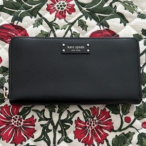 Kate Spade Black Leather Clutch